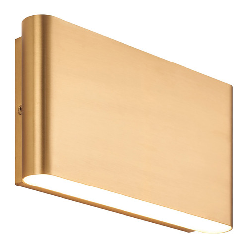 Matteo Lighting Matteo Lighting Beckett Aged Gold Brass LED Outdoor Wall Light S06509AG