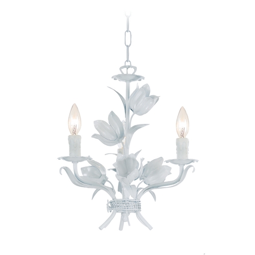 Crystorama Lighting Chandelier in Wet White Finish 4813-WW