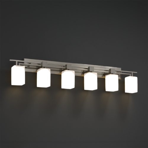 Justice Design Group Fusion Collection Bathroom Light by Justice Design Group FSN-8706-15-RBON-NCKL
