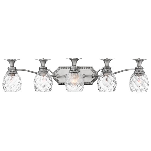 Hinkley Plantation 5-Light Polished Antique Nickel Bathroom Light by Hinkley Lighting 5315PL