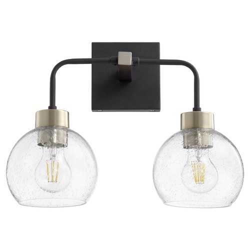 Quorum Lighting Lacy Noir & Aged Brass Bathroom Light by Quorum Lighting 532-2-6980