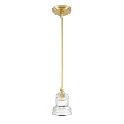 Crystorama Lighting Gregory Mini Pendant in Aged Brass by Crystorama Lighting GRG-1040-AG