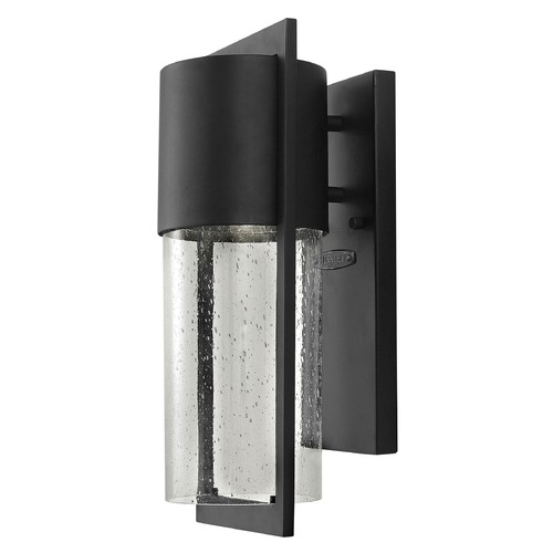 Hinkley Seeded Glass Outdoor Wall Light Black by Hinkley Lighting 1320BK
