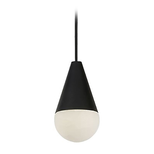 Visual Comfort Modern Collection Cupola Alabaster Pendant in Nightshade Black by Visual Comfort Modern SLPD51130B