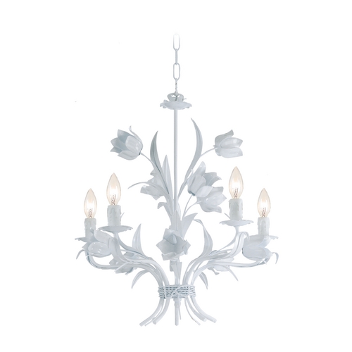 Crystorama Lighting Chandelier in Wet White Finish 4815-WW