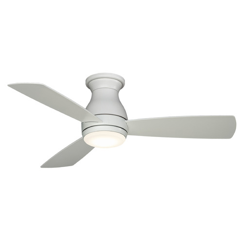 Fanimation Fans Fanimation Fans Hugh 44 Matte White LED Ceiling Fan with Light FPS8332BMWW
