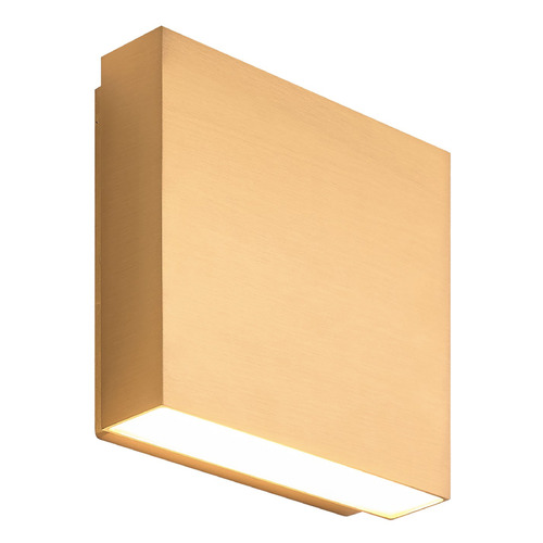 Matteo Lighting Matteo Lighting Weston Aged Gold Brass LED Outdoor Wall Light S06606AG