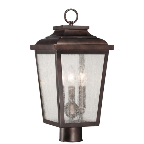 Minka Lavery Seeded Glass Post Light Bronze by Minka Lavery 72176-189