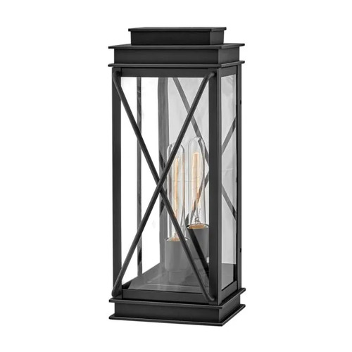 Hinkley Montecito Medium Wall Mount Lantern in Black by Hinkley Lighting 11194MB