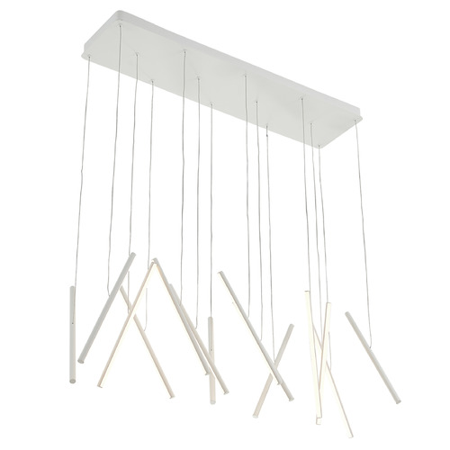 Kuzco Lighting Kuzco Lighting Chute White LED Multi-Light Pendant with Cylindrical Shade LP14840-WH-UNV-010