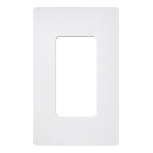 Lutron Dimmer Controls Designer Style 1-Gang Wall Plate in Snow SC-1-SW
