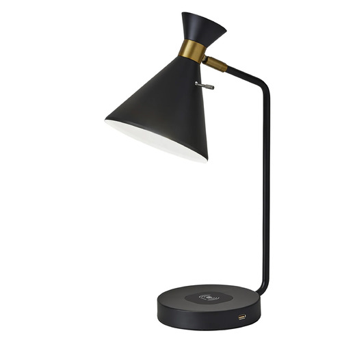 Adesso Home Lighting Adesso Home Maxine Matte Black and Antique Brass Desk Lamp 4507-01