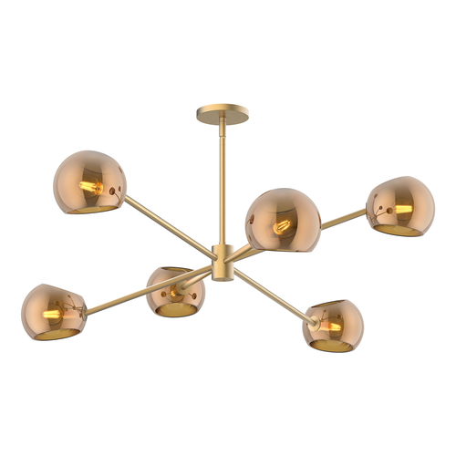 Alora Lighting Alora Lighting Willow Brushed Gold Chandelier CH548637BGCP