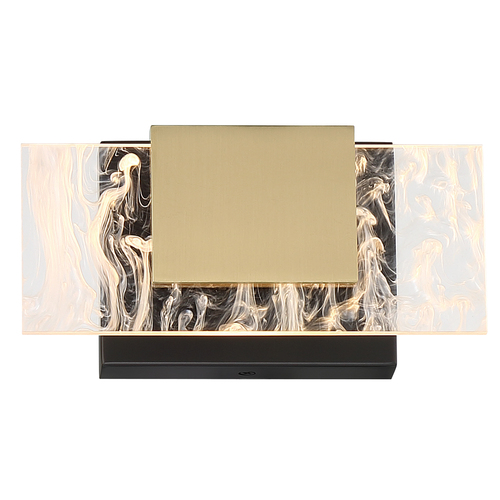 Eurofase Lighting Kasha 9-Inch LED Wall Sconce in Black & Gold by Eurofase Lighting 45345-012