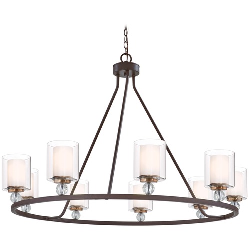 Minka Lavery Studio 5 Painted Bronze with natural Brush Chandelier by Minka Lavery 3087-416