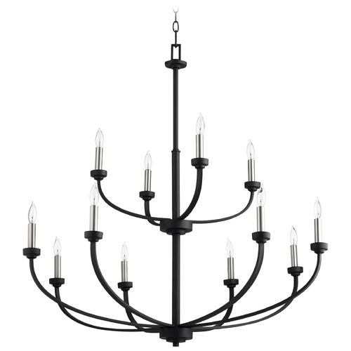 Quorum Lighting Reyes Noir Chandelier by Quorum Lighting 6160-12-69