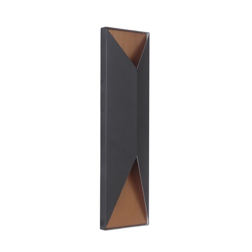 Craftmade Lighting Peak Matte Black / Satin Brass LED Outdoor Wall Light by Craftmade Lighting Z3422-TBSB-LED