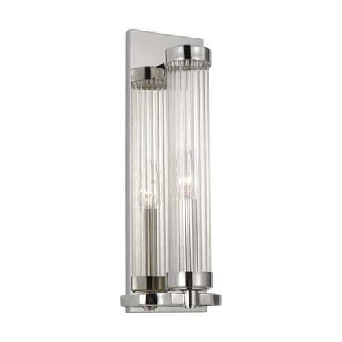 Visual Comfort Studio Collection Alexa Hampton Demi 16-Inch Tall Polished Nickel Sconce by Visual Comfort Studio AW1041PN