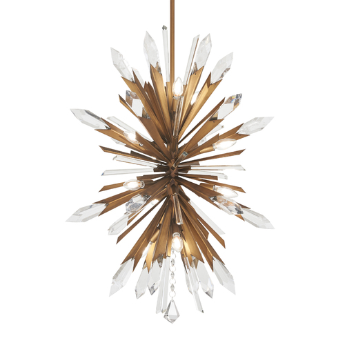 Metropolitan Lighting Elsa 12-Light Pendant in Painted Gold by Metropolitan Lighting N1947-739