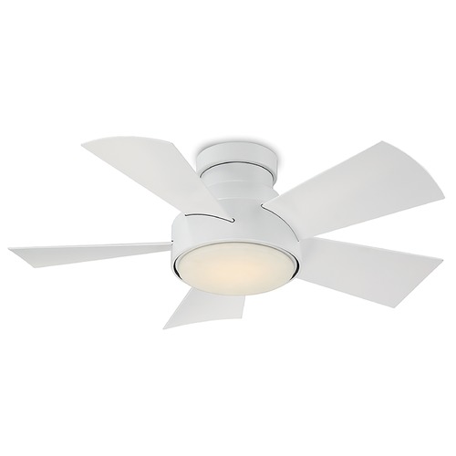 Modern Forms by WAC Lighting Vox 38-Inch LED Smart Outdoor Hugger Fan in Matte White by Modern Forms FH-W1802-38L-27-MW