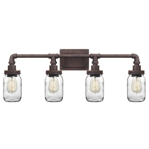 Quoizel Lighting Squire Rustic Black 4-Light Bathroom Light by Quoizel Lighting SQR8604RK