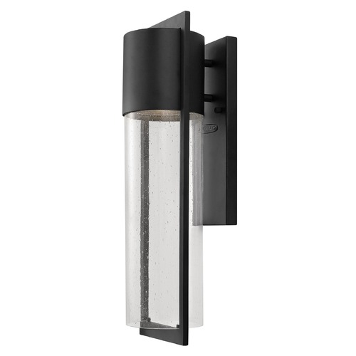 Hinkley Seeded Glass Outdoor Wall Light Black by Hinkley Lighting 1324BK