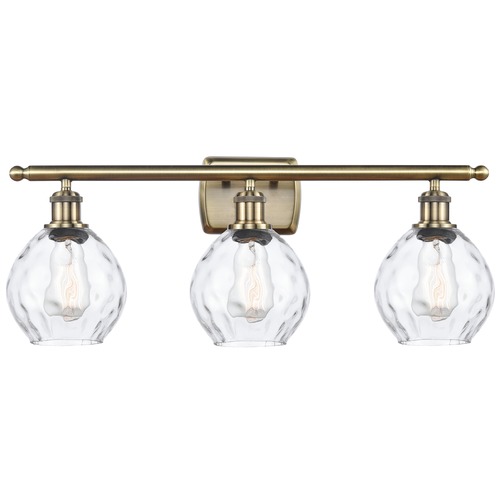 Innovations Lighting Small Waverly Antique Brass LED Bathroom Light by Innovations Lighting 516-3W-AB-G362-LED