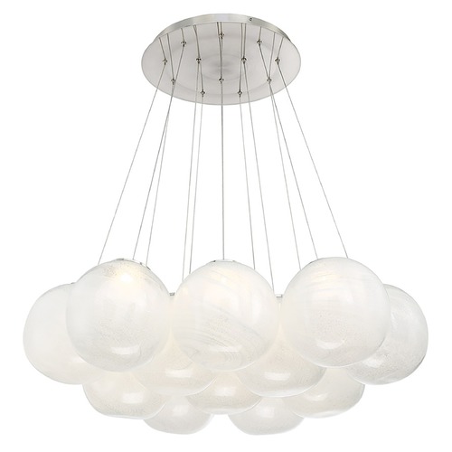 Modern Forms by WAC Lighting Cosmic Brushed Nickel LED 12-Light Linear Pendant 3000K by Modern Forms PD-28812-BN