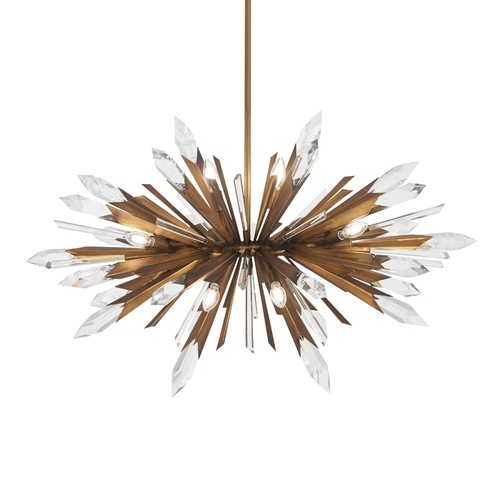 Metropolitan Lighting Elsa 12-Light Pendant in Painted Gold by Metropolitan Lighting N1948-739