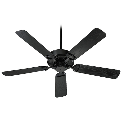 Quorum Lighting Estate Patio Matte Black Ceiling Fan Without Light by Quorum Lighting 143525-599