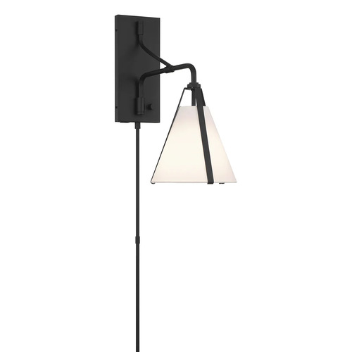 Crystorama Lighting Fulton Adjustable Wall Lamp in Black by Crystorama Lighting FUL-901-BK
