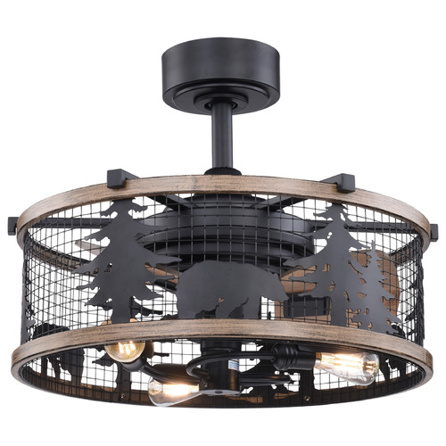 Vaxcel Lighting Vaxcel Lighting Kodiak Oil Rubbed Bronze & Burnished Teak LED Ceiling Fan with Light F0068