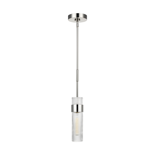 Visual Comfort Studio Collection Chapman & Meyers Geneva 5-Inch Polished Nickel Pendant by Visual Comfort Studio CP1161PN