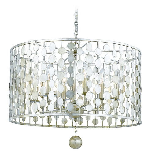 Crystorama Lighting Crystorama Lighting Layla Antique Silver Chandelier 546-SA