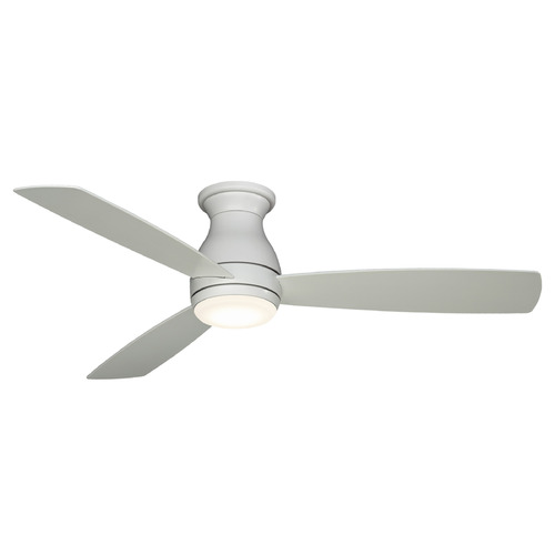 Fanimation Fans Fanimation Fans Hugh 52 Matte White LED Ceiling Fan with Light FPS8355BMWW
