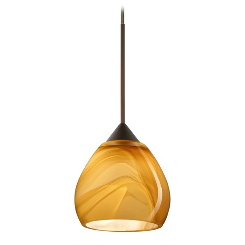 Besa Lighting Besa Lighting Tay Bronze Mini-Pendant Light 1XT-5605HN-BR