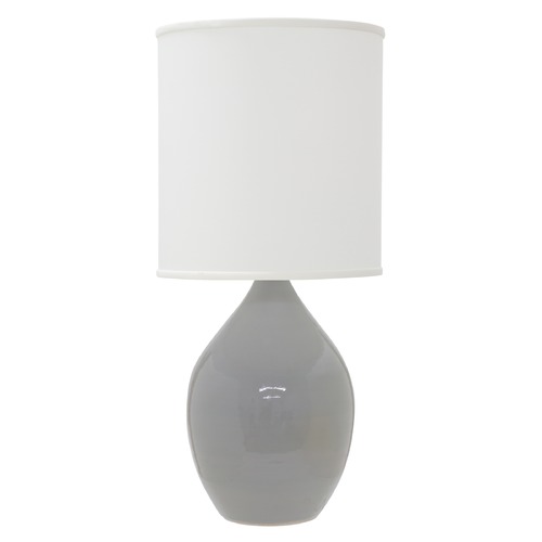 House of Troy Lighting Scatchard Stoneware Gray Gloss Table Lamp by House of Troy Lighting GS301-GG