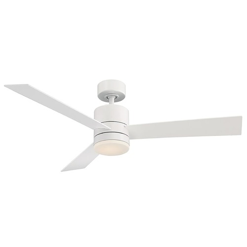 Modern Forms by WAC Lighting Axis 52-Inch LED Smart Outdoor Fan in Matte White 2700K by Modern Forms FR-W1803-52L-27-MW