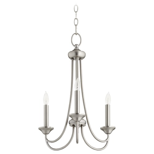 Quorum Lighting Brooks Satin Nickel Chandelier by Quorum Lighting 6250-3-65