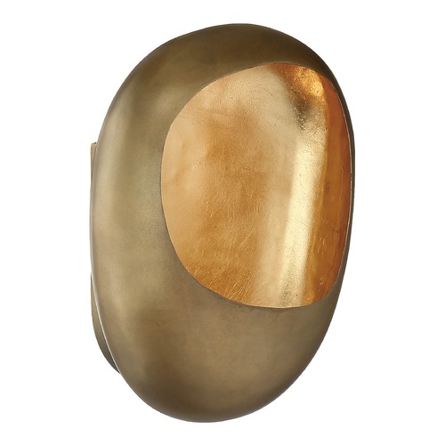 Metropolitan Lighting Ardor Antique Brass W& Gold Leaf LED Sconce by Metropolitan Lighting N7890-708-L