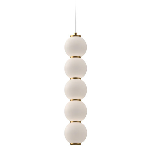 Alora Lighting Alora Lighting Bijou Aged Gold LED Pendant Light with Globe Shade PD531515AGOP-UNV