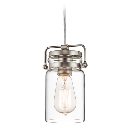 Kichler Lighting Brinley Brushed Nickel Mini Pendant by Kichler Lighting 42878NI