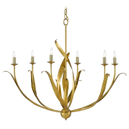 Currey and Company Lighting Menefee Chandelier in Antique Gold Leaf by Currey & Company 9000-0444