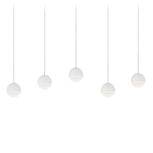 Kuzco Lighting Modern White LED Multi-Light Pendant with Frosted Shade 3000K 2000LM MP10505-WH