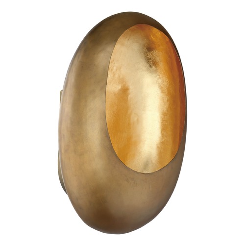 Metropolitan Lighting Ardor Antique Brass W& Gold Leaf LED Sconce by Metropolitan Lighting N7891-708-L