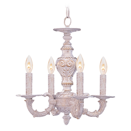Crystorama Lighting Chandelier in Antique White Finish 5124-AW