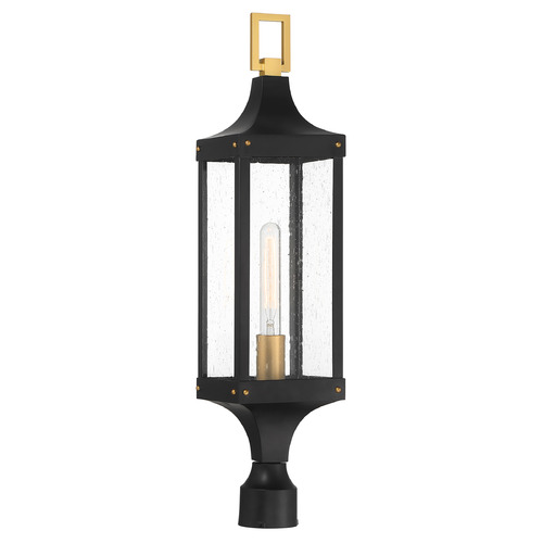 Savoy House Savoy House Lighting Glendale Matte Black and Weathered Brushed Brass Post Light 5-278-144