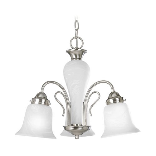 Progress Lighting Bedford 19.75-Inch Chandelier in Brushed Nickel by Progress Lighting P4390-09