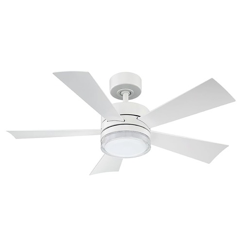 Modern Forms by WAC Lighting Wynd 42-Inch LED Smart Outdoor Fan in Matte White 2700K by Modern Forms FR-W1801-42L-27-MW