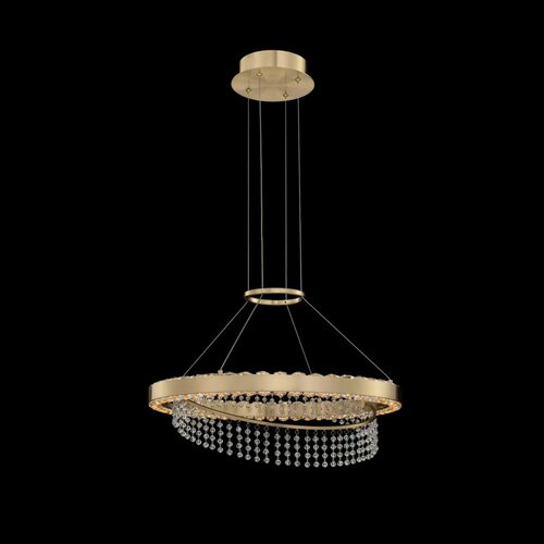 Allegri Lighting Saturno 20-Inch LED Pendant in Brushed Brass by Allegri Crystal 036355-039-FR001